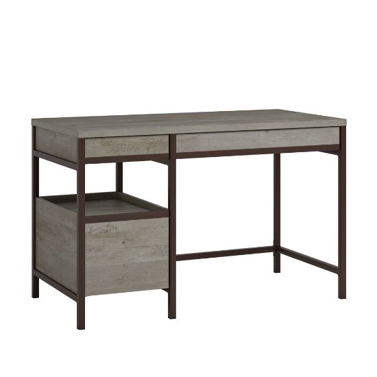 Picture of Sauder Manhattan Gate 48inW Single Pedestal Computer Desk With File Drawer, Mystic Oak