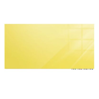 Picture of Ghent Aria Low Profile Glassboard, Magnetic, 36inH x 72inW, Yellow