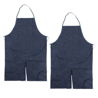 Picture of Pacon Creativity Street Adult Aprons, 27-1/2in x 41in, Denim Blue, Set Of 2 Aprons