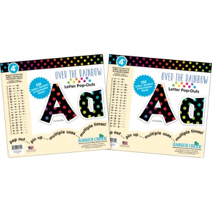 Picture of Barker Creek Letter Pop-Outs, 4in, Over The Rainbow, Pack Of 510