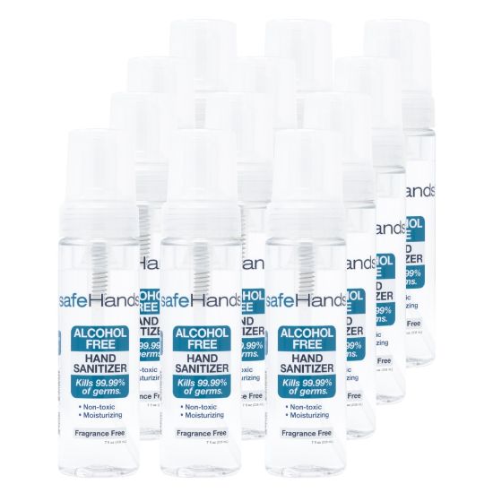 Picture of safeHands Alcohol-Free Hand Sanitizer, 7 Oz, Pack Of 12 Bottles