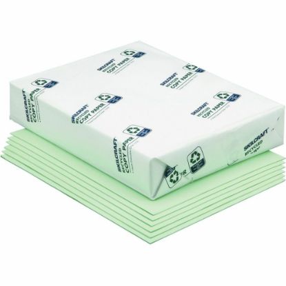 Picture of SKILCRAFT Color Xerographic Copy Paper, Green, Letter (8.5in x 11in), 5000 Sheets Per Case, 20 Lb, 84 Brightness (AbilityOne 7530-01-147-6812), Case Of 10 Reams