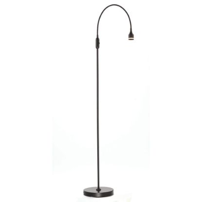 Picture of Adesso Prospect LED Gooseneck Floor Lamp, 56inH, Black Shade, Black Base