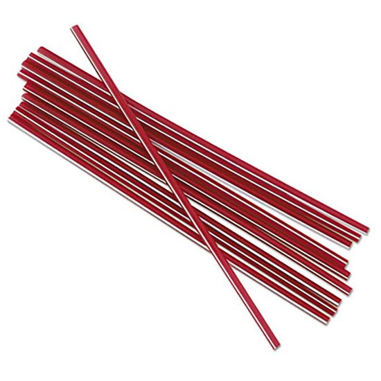 Picture of Stir Stick Plastic Stir Sticks, 5in, Red/White, Case Of 10,000