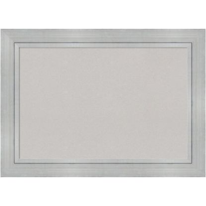 Picture of Amanti Art Cork Bulletin Board, 43in x 31in, Gray, Romano Silver Wood Frame