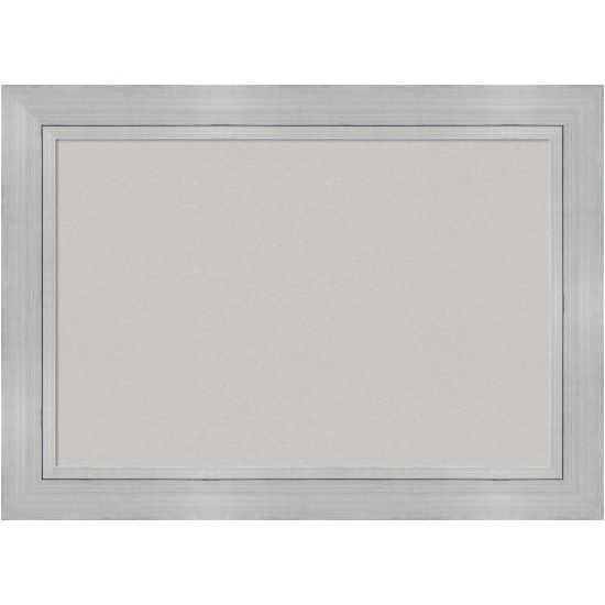 Picture of Amanti Art Cork Bulletin Board, 43in x 31in, Gray, Romano Silver Wood Frame