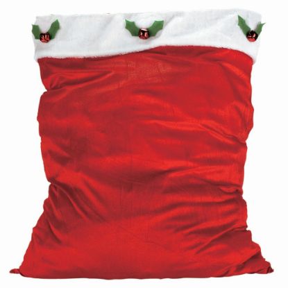 Picture of Amscan 393233 Christmas Santa Bag, 36in x 30in, Red