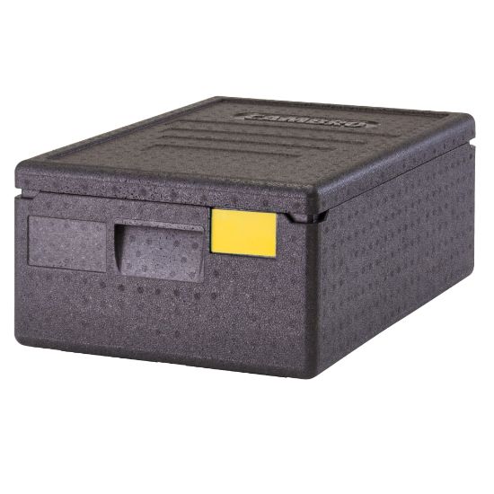 Picture of Cambro Cam GoBox GN 1/1 4in Top Loading Food Transporter, 8-1/2inH x 15-3/4inW x 23-5/8inD, Black