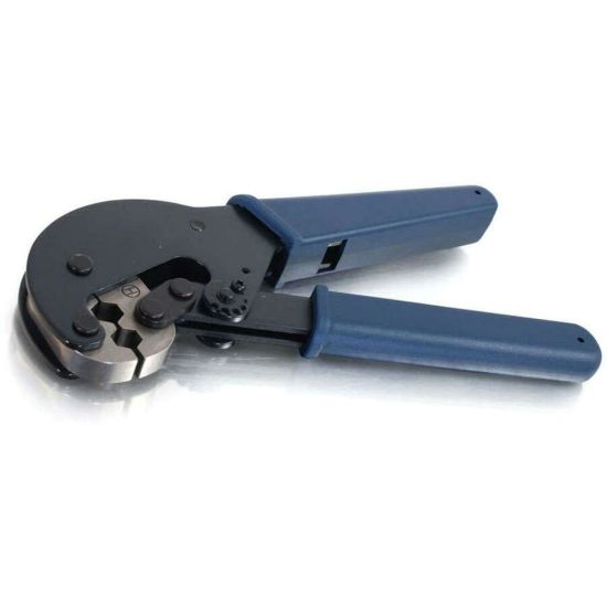 Picture of C2G RG59, RG6, RG62 Coax Hex Crimping Tool - Blue - Steel - 1.63 lb - Cushion Grip