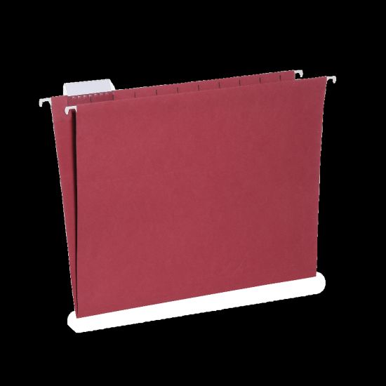 Picture of SKILCRAFT Hanging File Folders, 1/5 Cut, 2in Expansion, Letter Size, Red, Box Of 25 Folders (AbilityOne 7530-01-364-9500)