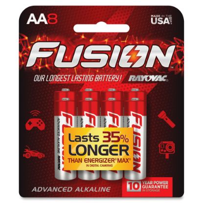 Picture of Rayovac Fusion Advanced Alkaline AA Batteries - For Multipurpose - AA - 192 / Carton