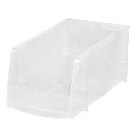 Picture of Office Depot Brand Mini Plastic Stacking Bin, Small Size, 5in x 5 1/2in, Clear