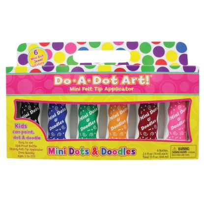 Picture of Do-A-Dot Art! Mini Felt Tip Markers, Jewel Tone, 2.5 Oz, Assorted Colors, Pack Of 6