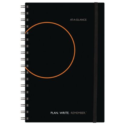 Picture of AT-A-GLANCE Plan. Write. Remember. Two Days Per Page Planning Notebook, Undated, 6in x 9in, Black