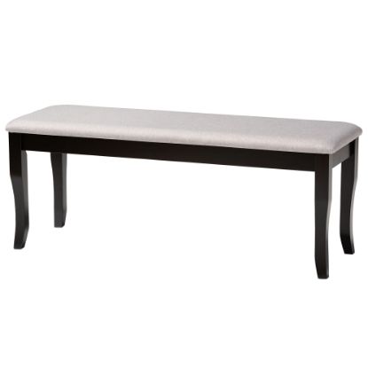 Picture of Baxton Studio Cornelie Dining Bench, Dark Brown/Gray