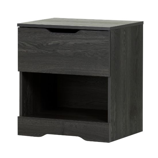 Picture of South Shore Holland 1-Drawer Nightstand, 19-3/4inH x 22-1/4inW x 17inD, Gray Oak