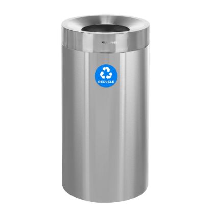 Picture of Alpine Industries Stainless Steel Recycling Can, 27 Gallons, Silver