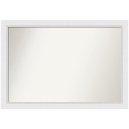 Picture of Amanti Art Non-Beveled Rectangle Framed Bathroom Wall Mirror, 28in x 40in, Blanco White