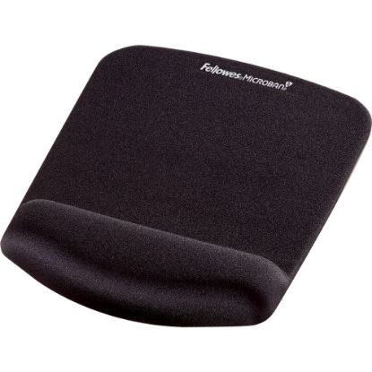 Picture of Fellowes PlushTouch Mouse Pad With Wrist Rest, Black