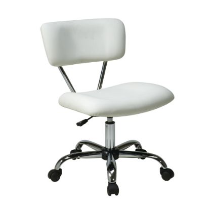 Picture of Office Star Avenue Six Vista Task Chair, Vinyl, White/Silver