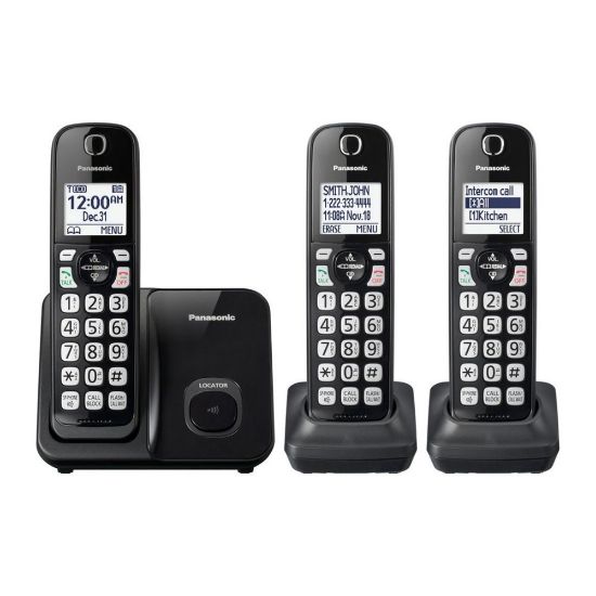 Picture of Panasonic DECT 6.0 Cordless Telephone, 3 Handsets, KX-TGD513B