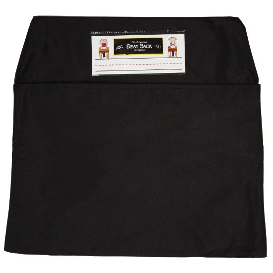 Picture of Seat Sack Chair Pocket, Large, 17in, Black, Pack Of 2