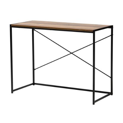 Picture of Baxton Studio Pauric 40inW Modern Industrial Writing Desk, Walnut Brown/Black