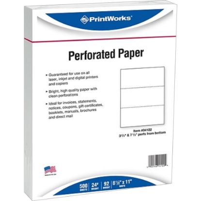 Picture of Paris Printworks Professional Multi-Use Printer & Copy Paper, White, Letter (8.5in x 11in), 2500 Sheets Per Case, 24 Lb, 92 Brightness, Case Of 5 Reams