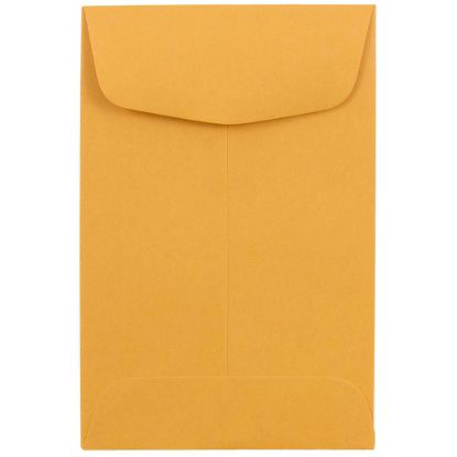 Picture of JAM Paper Coin Envelopes, #4, Gummed Seal, Brown Kraft, Pack Of 500 Envelopes