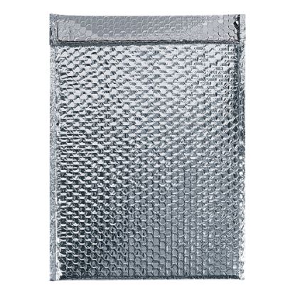 Picture of Partners Brand Cool Shield Bubble Mailers, 10-1/2inH x 12-3/4inW x 3/16inD, Silver, Case Of 50 Mailers