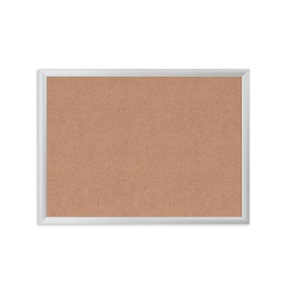 Picture of U Brands Cork Bulletin Board, 24in X 18in, Silver Aluminum Frame, Actual Size 23in X 17in (020U00-01)