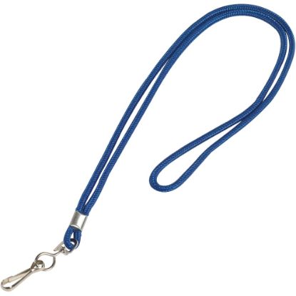 Picture of Partners Brand Standard Lanyards, With Hook, 36in, Blue, Case Of 24