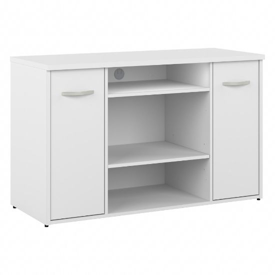 Picture of Bush Business Furniture Studio C 48inW Office Storage Cabinet With Doors And Shelves, White, Standard Delivery