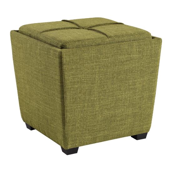 Picture of Office Star Rockford Storage Ottoman, Green