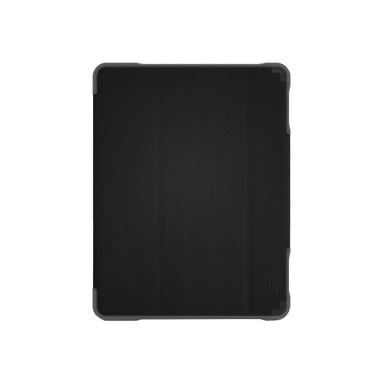 Picture of STM dux Plus Duo - Flip cover for tablet - rugged - polycarbonate, thermoplastic polyurethane (TPU) - black - academic - for Apple 10.2-inch iPad (7th generation, 8th generation, 9th generation)