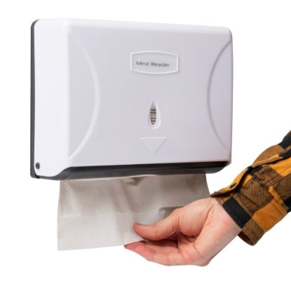 Picture of Mind Reader Multi-Fold Mounted Paper Towel Dispenser, 8inH x 10-1/4inW x 3-3/4inD, White