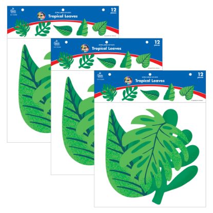 Picture of Carson Dellosa Education Cut-Outs, One World Tropical Leaves, 12 Cut-Outs Per Pack, Set Of 3 Packs