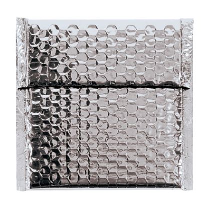 Picture of Partners Brand Silver Glamour Bubble Mailers 7in x 6 3/4in, Pack of 72