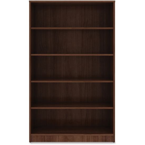 Picture of Lorell 60inH 5-Shelf Bookcase, Walnut