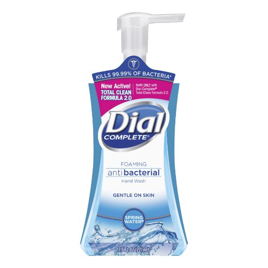 Picture of Dial Complete Antibacterial Foam Hand Soap, Springwater Scent, 7.5 Oz, Carton Of 8 Bottles