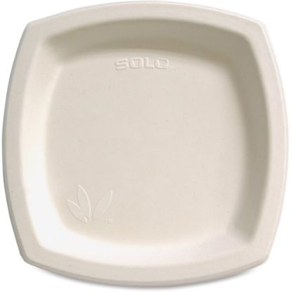 Picture of Solo Cup Bare Sugar Cane Plates, 8 1/4in, Ivory, 125 Per Bag, Carton Of 4 Bags