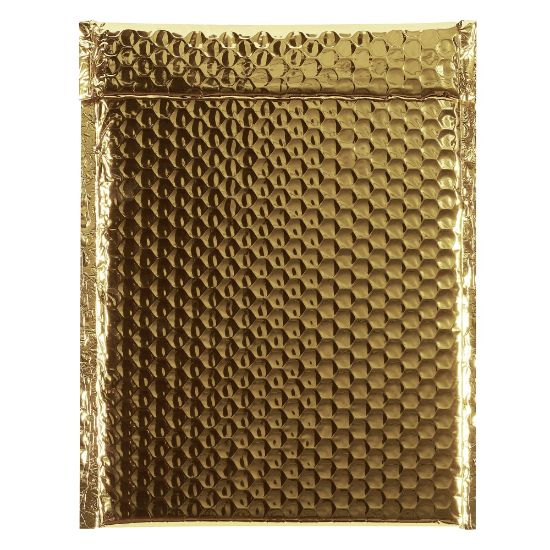 Picture of Partners Brand Gold Glamour Bubble Mailers 9in x 11 1/2in, Pack of 100