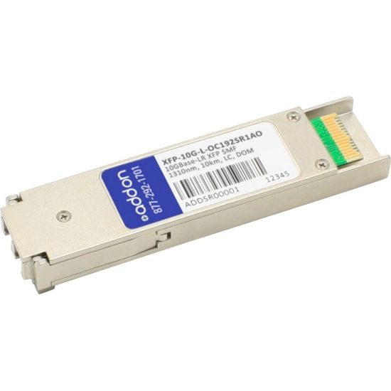 Picture of AddOn Juniper Networks XFP-10G-L-OC192-SR1 Compatible TAA Compliant 10GBase-LR XFP Transceiver (SMF, 1310nm, 10km, LC, DOM) - 100% compatible and guaranteed to work