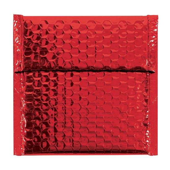 Picture of Partners Brand Red Glamour Bubble Mailers 7in x 6 3/4in, Pack of 72