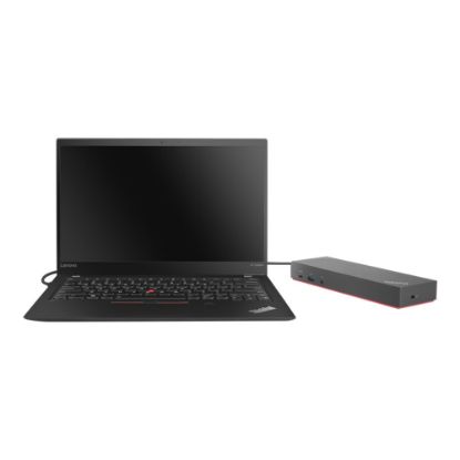 Picture of Lenovo ThinkPad Hybrid USB-C with USB-A Dock - Docking station - USB-C - 2 x HDMI, 2 x DP - GigE - 135 Watt