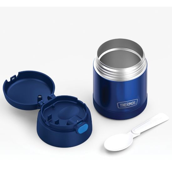 Picture of Thermos FUNtainer Stainless Steel Food Jar 10Oz - Food Storage - Dishwasher Safe - Navy Blue - Stainless Steel Body