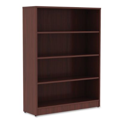 Picture of Lorell Essentials 48inH 4-Shelf Bookcase, Mahogany