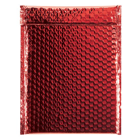 Picture of Partners Brand Red Glamour Bubble Mailers 9in x 11 1/2in, Pack of 100