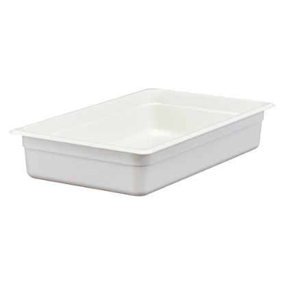 Picture of Cambro Camwear GN 1/1 Size 4in Food Pans, 4inH x 12-3/4inW x 20-7/8inD, White, Set Of 6 Pans