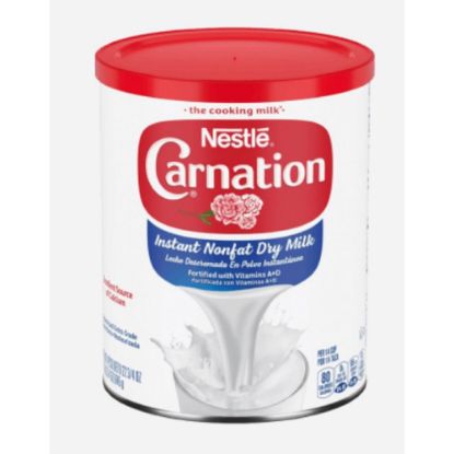 Picture of Carnation Instant Nonfat Dry Milk, Unsweetened Milk Powder, 22.75 Oz Canister, Box of 4 Canisters